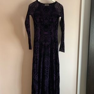 Fuzzi (JPG) flocked maxi dress